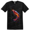Neon Shrimp T Shirt Colorful Aquatic Animal Ocean Art Graphic Unisex Tee Gift