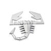 1Pc Car Styling 3D Scorpion Metal Chrome Zinc Alloy Adhesive Emblem Badge Sticker Decal for Abarth 500 600 124 125 595 Egea