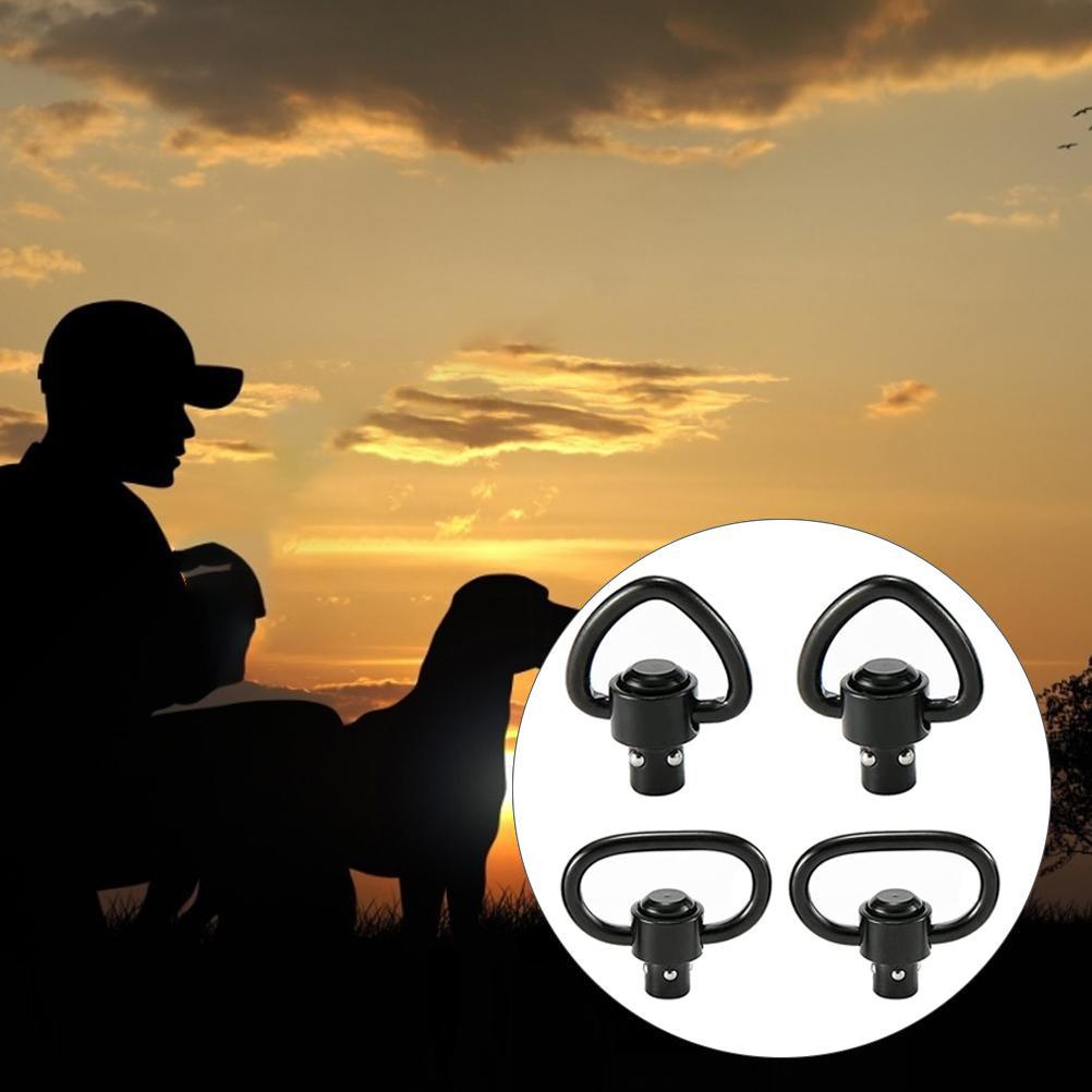 4 Pack QD Sling Swivels 1.25  Heavy Duty Quick Disconnect Push Buttons for Two Point and Traditional Sling Swivel Mount