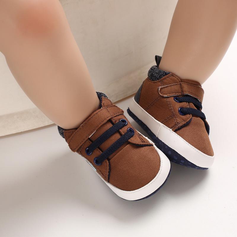 Spring & Autumn Soft Sole Canvas Baby Walking Shoes (0-1 Year, Non-Slip)