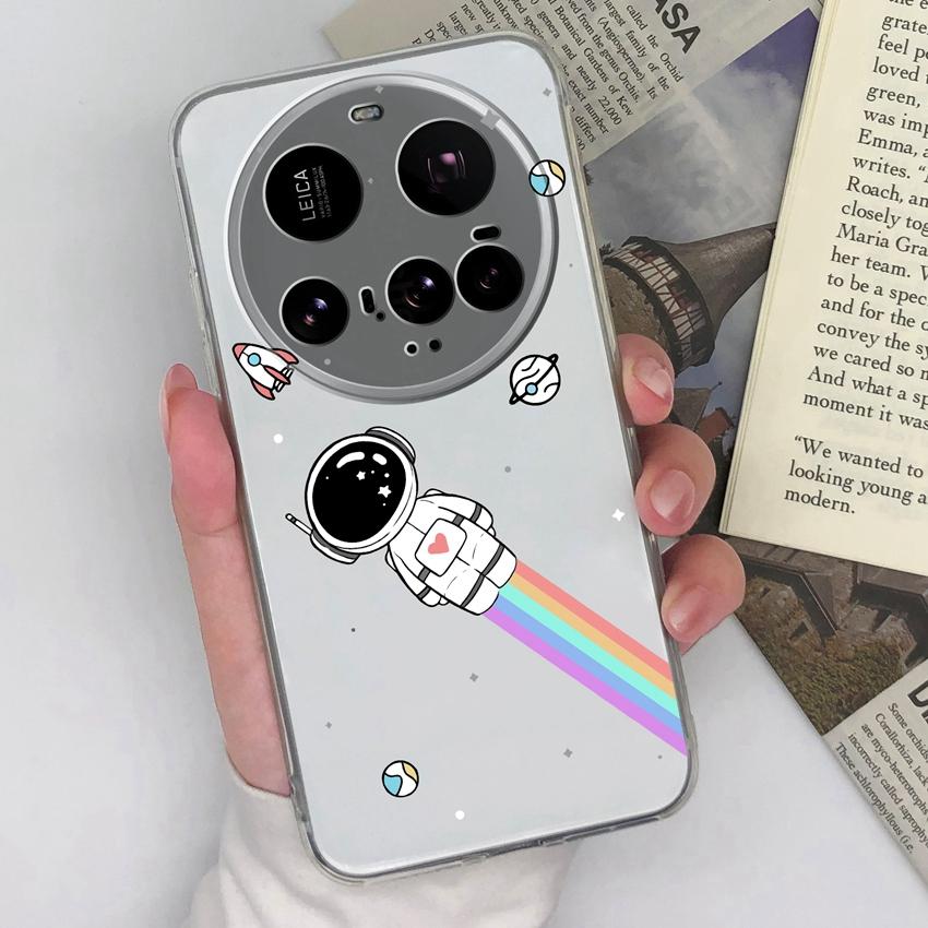 Phone Case For Xiaomi 15T 15 Ultra Mi 10 11 12 Beautiful Rainbow Patterns Transparent TPU Anti Slip Protective Soft Back Cover For Xiaomi Housing Capa