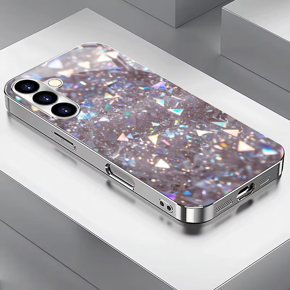 Creative design pattern glass phone case suitable for Samsung Galaxy S26 S25 S24 S23 S22 S20 FE/Ultra/Plus shockproof back cover