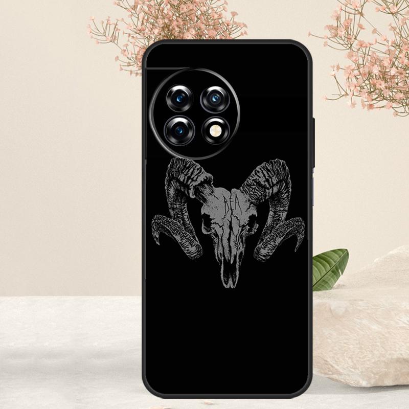 Ram Skull Skeleton Horror Case For OnePlus 15 13 12 11 13T 13R 15R 10R 10T 8T 9 10 Pro Nord 5 CE 4 3 Lite N20 N30 Cover