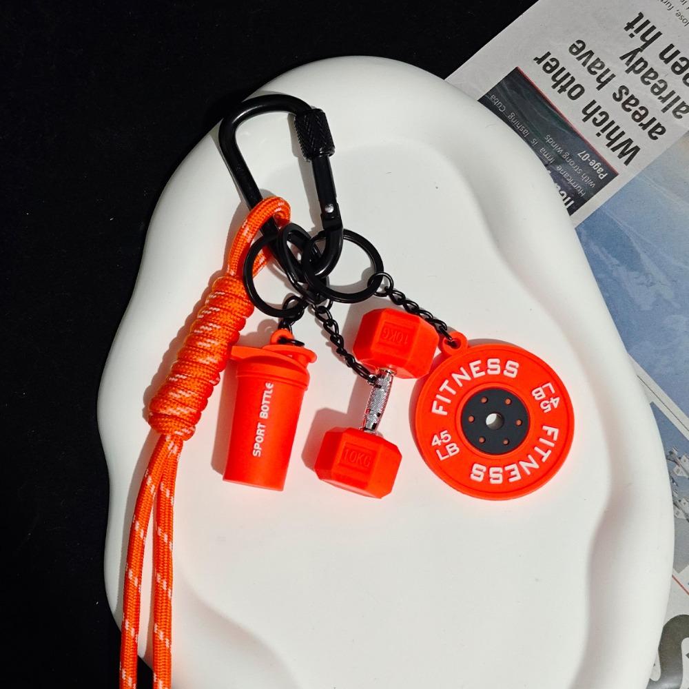 

D-образная пряжка Фитнес-серия Подвеска Штанга Блины Большие гантели Брелок Подарки Style 5