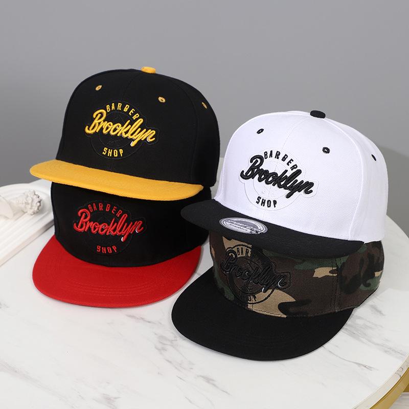 Letter Embroidery Street Dance Hip-Hop Hat Trendy Spring Summer Unisex Student Sun Protection Flat Brim Baseball Cap