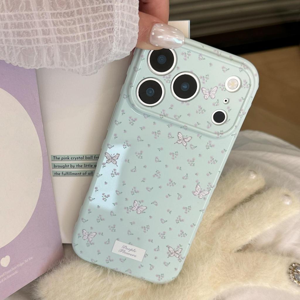 Small Floral Butterfly Phone Case for iPhone 16, iPhone 17, and iPhone 17 Pro Max