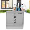 Wall Mount Mailbox, Large Capacity Mail Box with 2 Key Lock, Heavy Duty Outside Post Mount Stainless Steel Cash Drop Box for School, 13