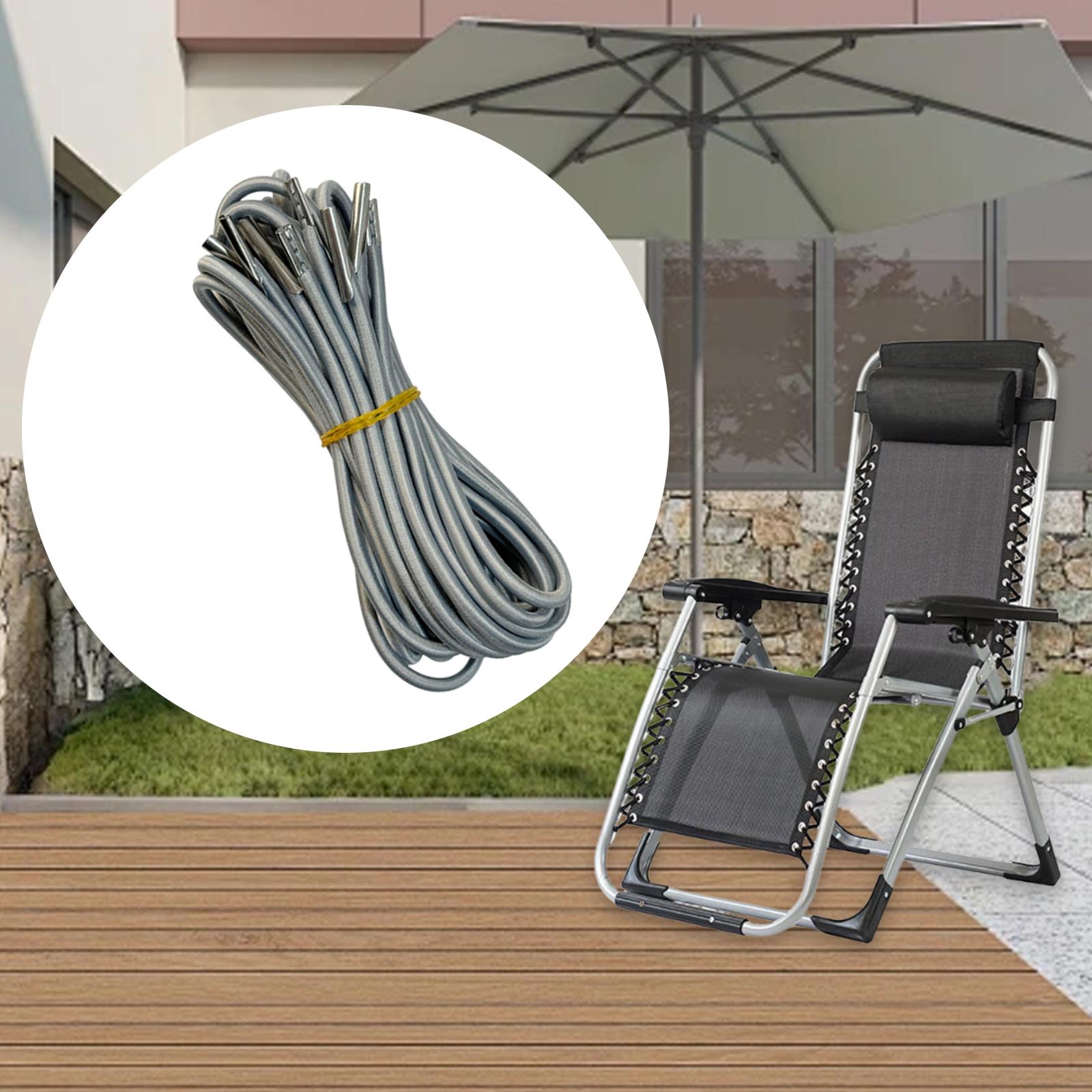 

4x Patio Chair, Cord Replacement Elastic Cord, Backyard Bungee Chair, Lawn
