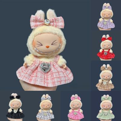 For 17cm Labubu Plush Doll Skirt- Adorable Skirt Set for DIY Clothes Accessories Gift