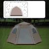 Campingzelt Automatisches Doppel-Doppel-Doppel-Sechseckzelt Outdoor 3-4 Personen Camping Camping Regenfest Einfach aufzubauendes Zelt