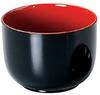 Soup Black with Red Made in Japan J-kitchens 2.5-inch Bowl, Interior,