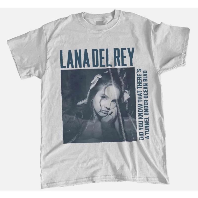 Lana Del Rey Album Tshirt Lana Del Rey Pattern Unisex Tshirt Summer New Retro Casual Unisex Fashion Y2K Tshirt S