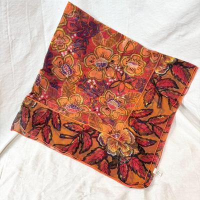 Used 469 KENZO PARIS Kenzo Floral Sheer Large Scarf 110x110 Vintage