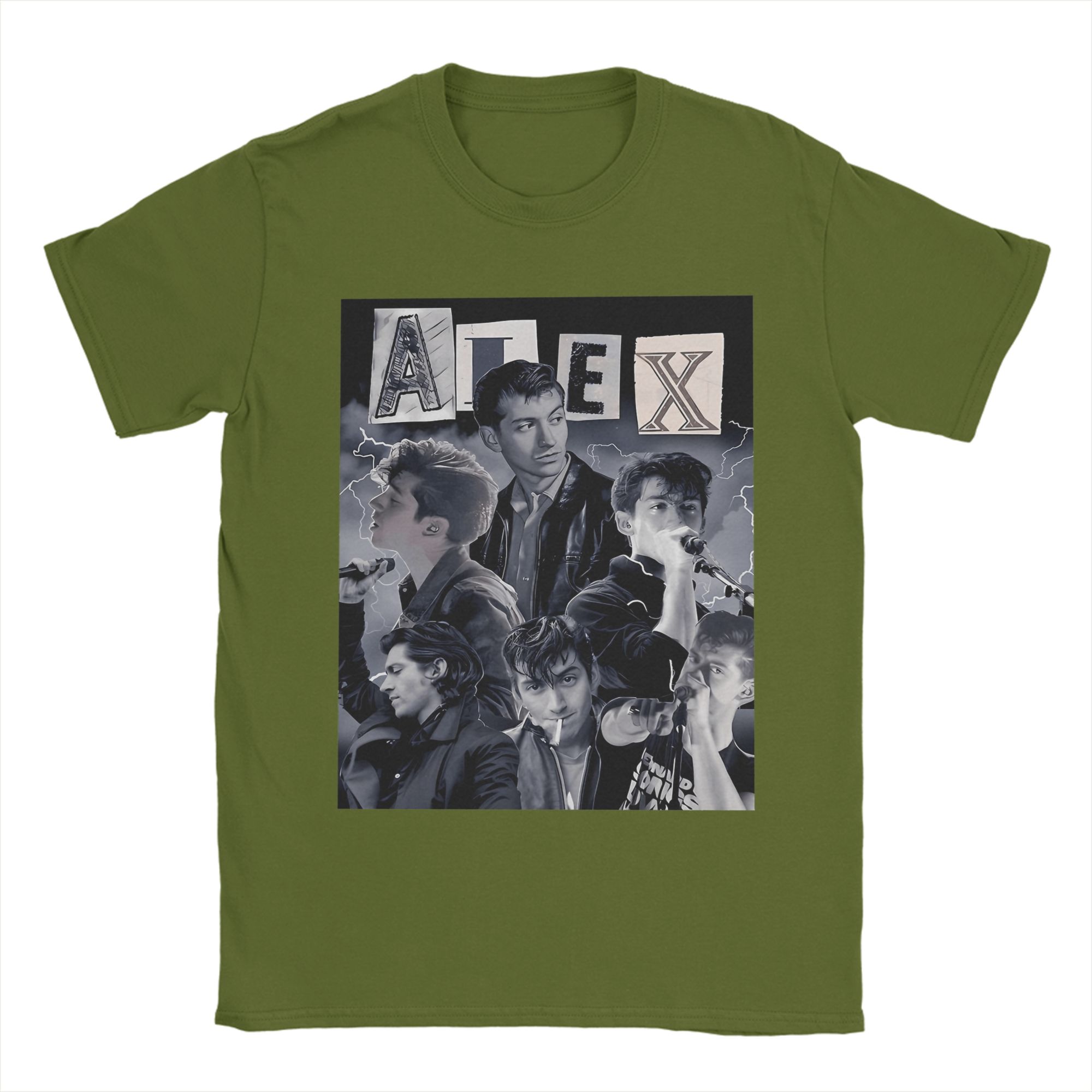 

Алекс Тернер Arctic Monkeys Мужские футболки Юмористические футболки С коротким рукавом Футболки с круглым вырезом Хлопок Одежда больших размеров 4XL