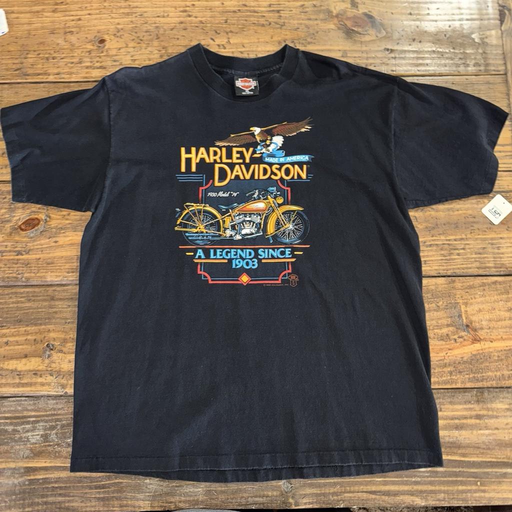 Vintage 1988 Harley Davidson Holoubek Eagle Motorcycle Tee Shirt Size XL