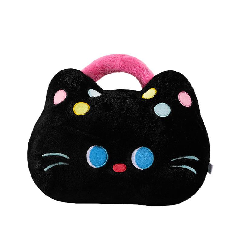 

Cute Large Face Cat Plush Toy With Handheld Design For Girls Gift 35cm