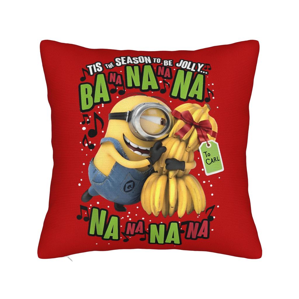 Cartoon M-Minions Christmas Pillowcase Soft Polyester Cushion Cover Gift  Throw Pillow Case Cover Home Zippered 40*40cm