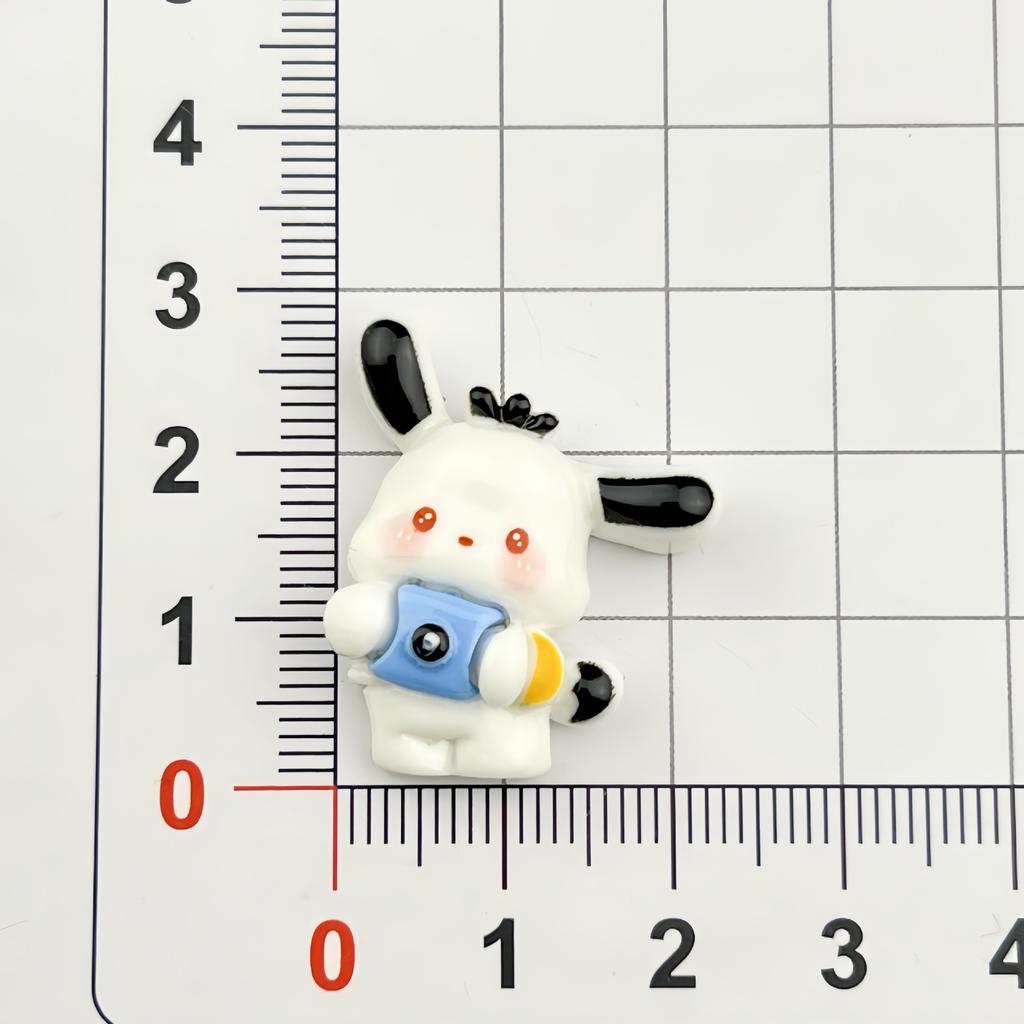 20/100PCS Cartoon bright face spring outing puppy DIY resin accessories phone case hair clip handmade material