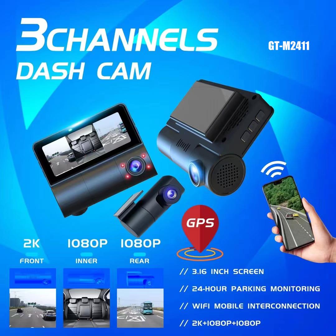 

GT-M2411 3 Channels HD Wifi Car Dash Cam