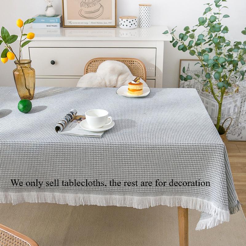 

Floral Linen Cotton Tablecloth Pastoral Floral Rustic Washable Cover For Farmhouse Decor,Picnic,Tabletop Decor 90*90cm