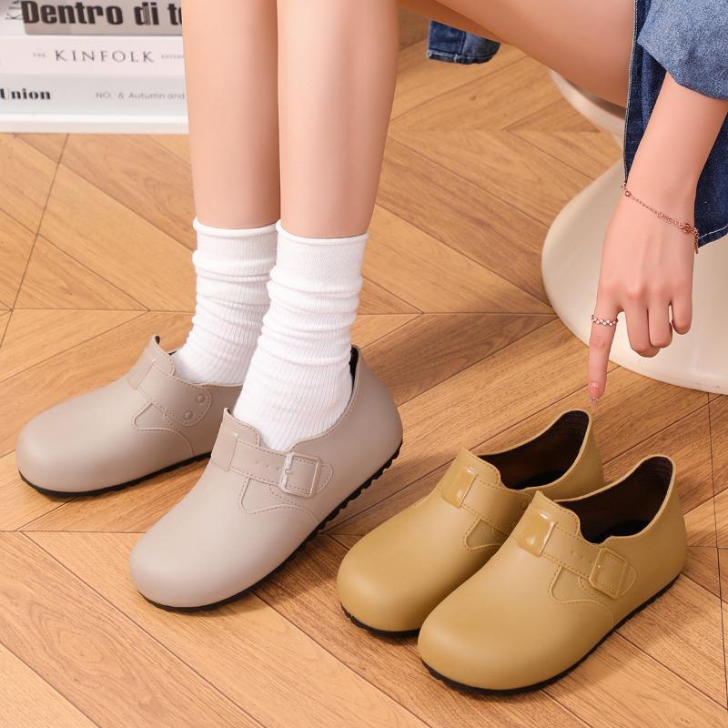 Attendance Campus Shallow Mouth Rain Shoe Cover Feet Flat Replacement Waterproof Shoes Lazy Shoes Rainy Days Ladies Pedal Hydro Shoes