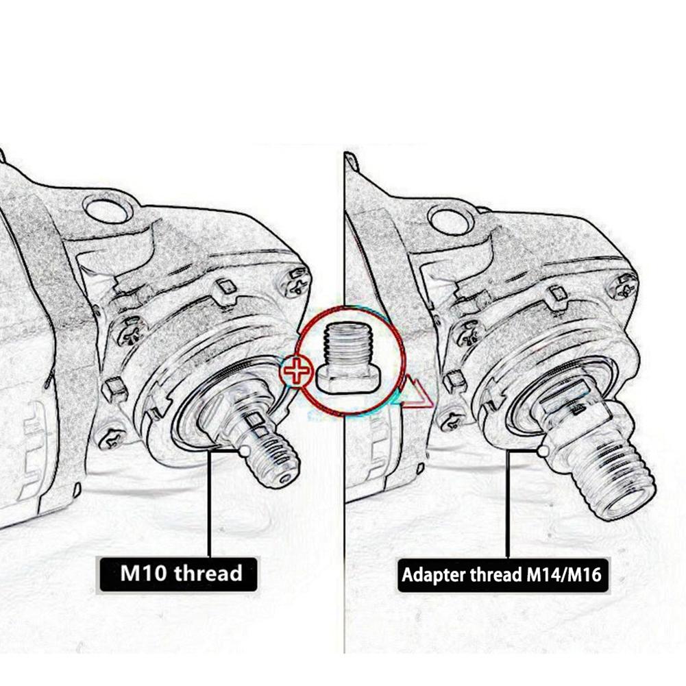 Adaptador para Amoladora Angular Convertidor de Rosca Acero Negro