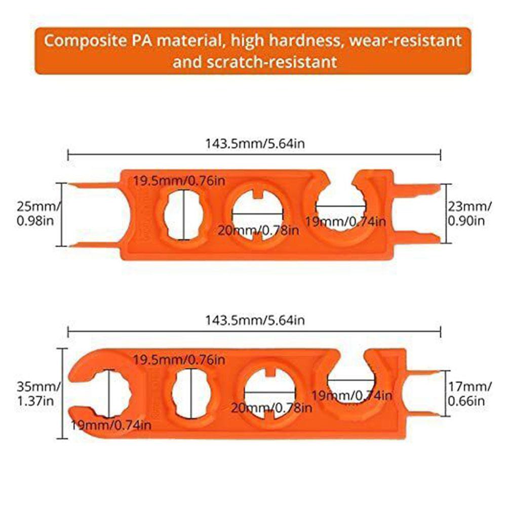High Quality Brand New Solar Socket Wrench Orange Non-slip Portable Stable Quality Wear Resistant ABS Home Improvement China Mainland