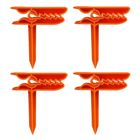 4Pcs Beach Towel Clips Windproof Towel Holders, Beach Towel Anchoring Stakes Clips, Outdoor Mat Anchors Stakes Clamps, Plastic Picnic Blanket Holders
