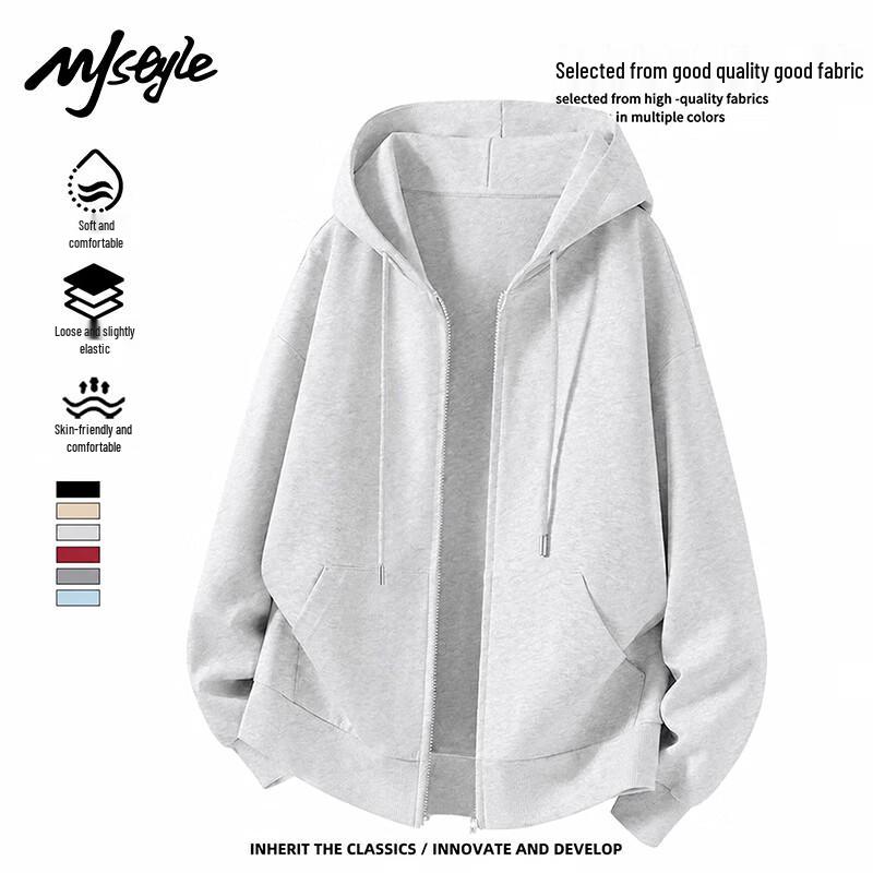 MJ STYLE Women's Hooded Zip-Up Sweatshirt Cardigan