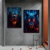 Dark Fantasy Magic Wild Animal Prints Poster Canvas Painting Hd Modern Wall Art Pictures For Living Room Bedroom Home Decoration No Frame