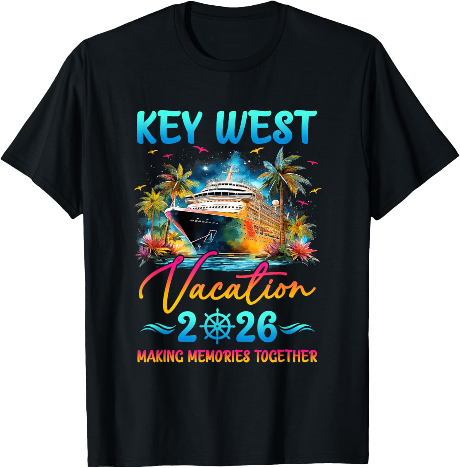 Key West Family Vacation 2026 Matching Group Summer T-Shirt S