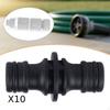 10 Pieces Garden Hose Connector Fittings for Plumbing Yard Irrigation System White