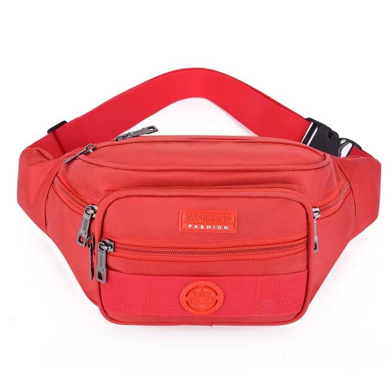 

Новый стиль, Мужской, Водонепроницаемая ткань Спортивная поясная сумка, Женский, Повседневная мода, Большая вместимость, Сумка для хранения, Поясная сумка для кемпинга красный