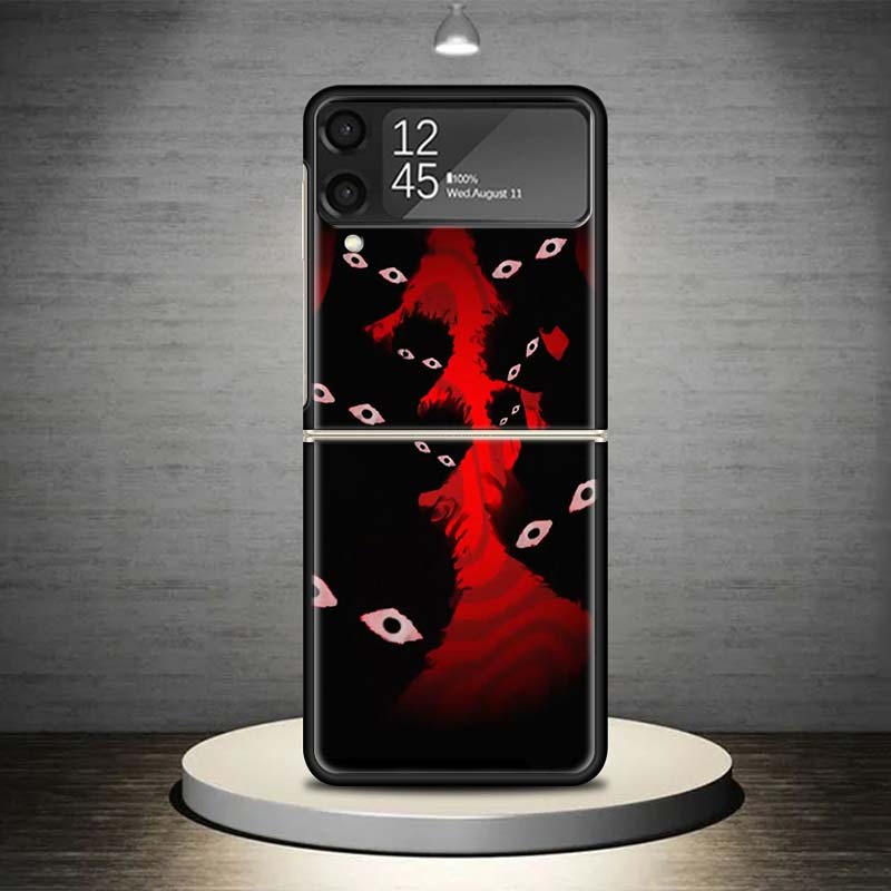 Scary Face Eyes Phone Case For Samsung Galaxy Z Flip 7 6 5 4 3 5G Shockproof Cover Z Flip7 Flip6 ZFlip5 Flip3 Flip4 Luxury Shell