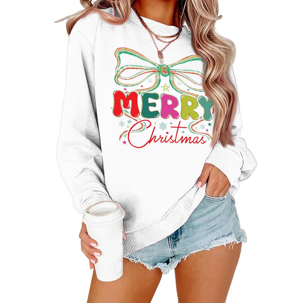 Women's Loose Comfortable Casual Fashionable Character Printing Round Neck Long Sleeved Sweatshirt
