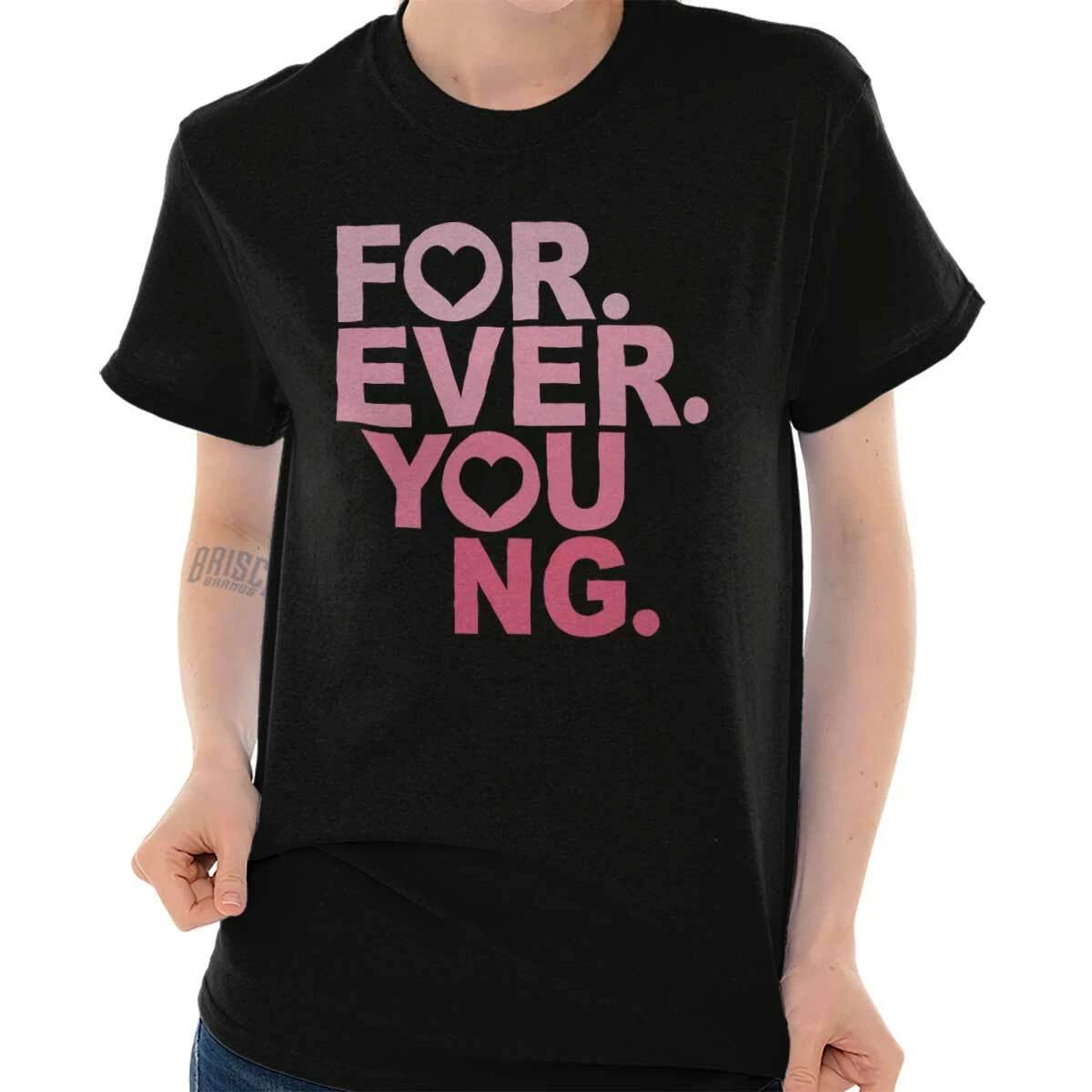 Cute Love Hearts Romance Valentine s Day Womens Graphic Crewneck T Shirt Tee M