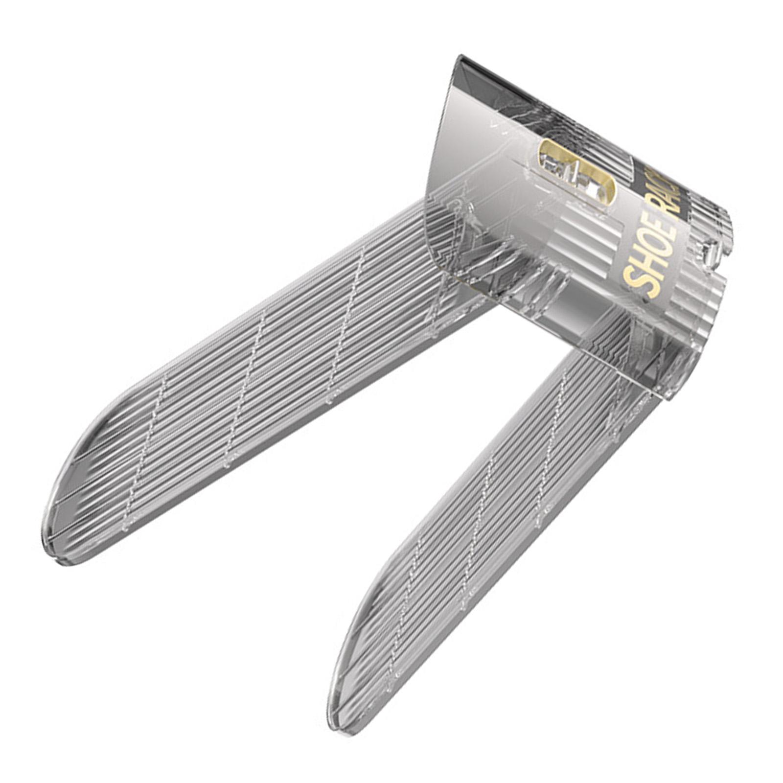 Практичные регулируемые органайзеры для обуви экономящие место двухслойная штабелируемая подставка для обуви для дома и офиса серый 790₽