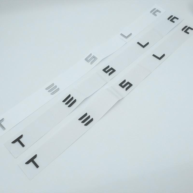 1pcs ABS Car Letter Rear Tailgate Trunk Decals Emblem Badge Sticker Decal for Model 3 Model X Model S Model Y DUAL MOTOR