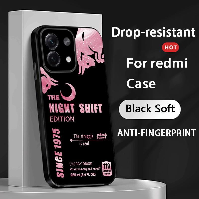 Custodia per Telefono Star Bull Energy Drink turno di notte Per Redmi Note 14 13 12 11 Pro Plus S 5G 14C A3 Copertura Nera Morbida