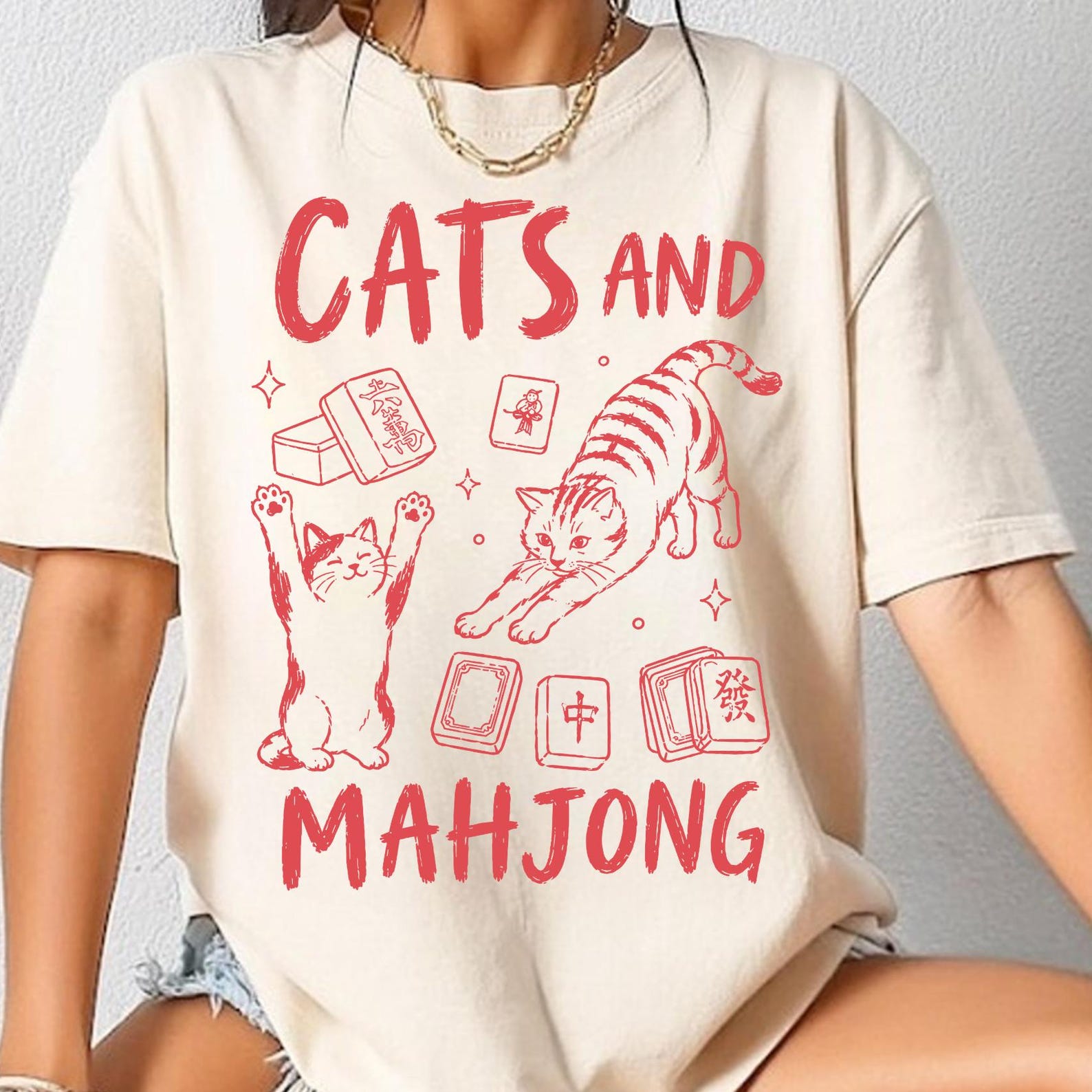 Cats And Mahjong Shirt, Mahjong Tournament Mahjongg Shirt, Mahjong Social Club Shirt, Gift For Mahjong Lover, Mahjong Game Night 3XL