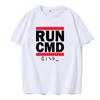 Men's Summer T-shirt Run Command Computer Programmer Letter Printed Casual Fashion Cotton T-shirt