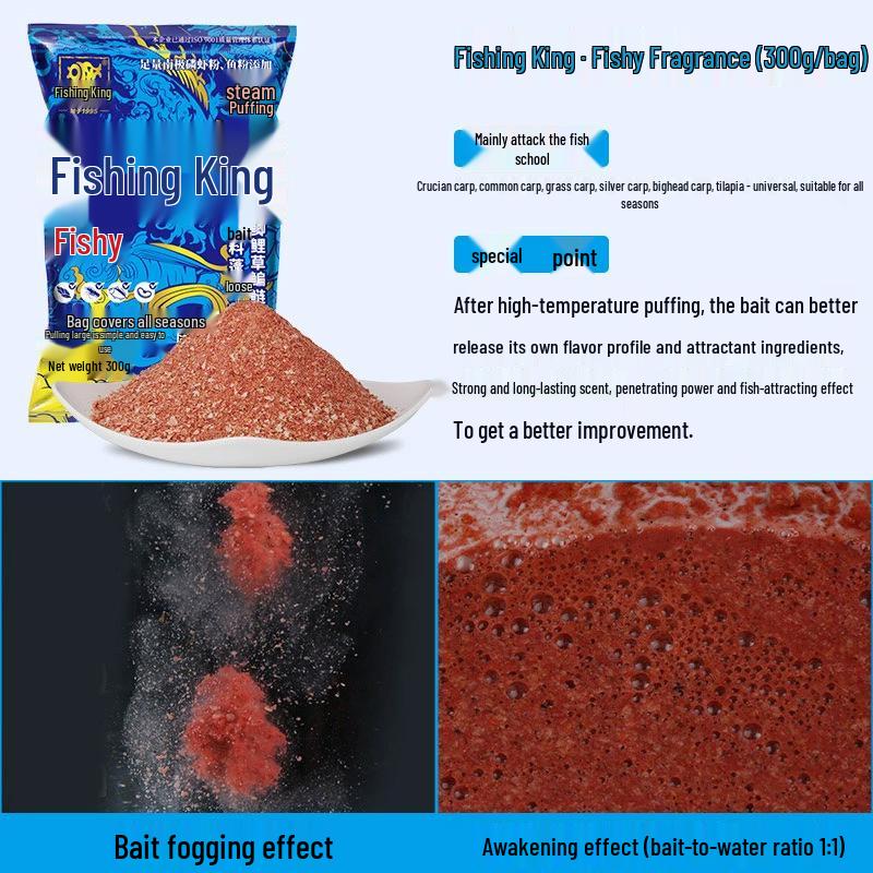 Fishing King Hellcat High-Protein Herbst-Fischköder für Karpfen mit Fisch-Insektenprotein und fischigem Aroma
