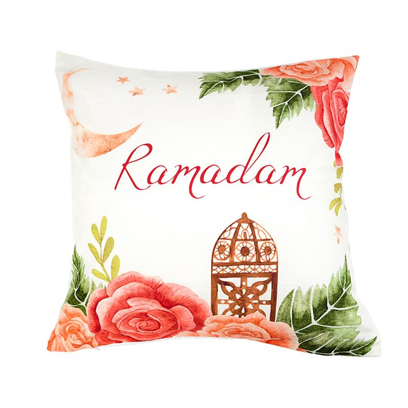 Home Decor Ramadan-themed Moon & Lantern Printed Pillowcases Pattern Cushion Cover Suitable for Sofa Bedroom Car Pillow Cover