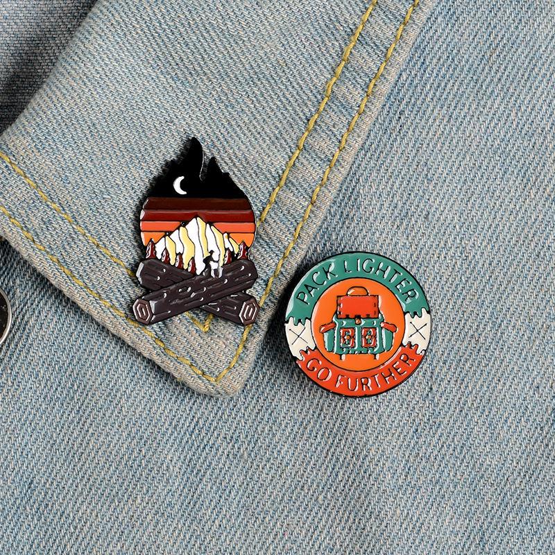 Heart Cup Adventure Ticket Hourglass Brooch Badge