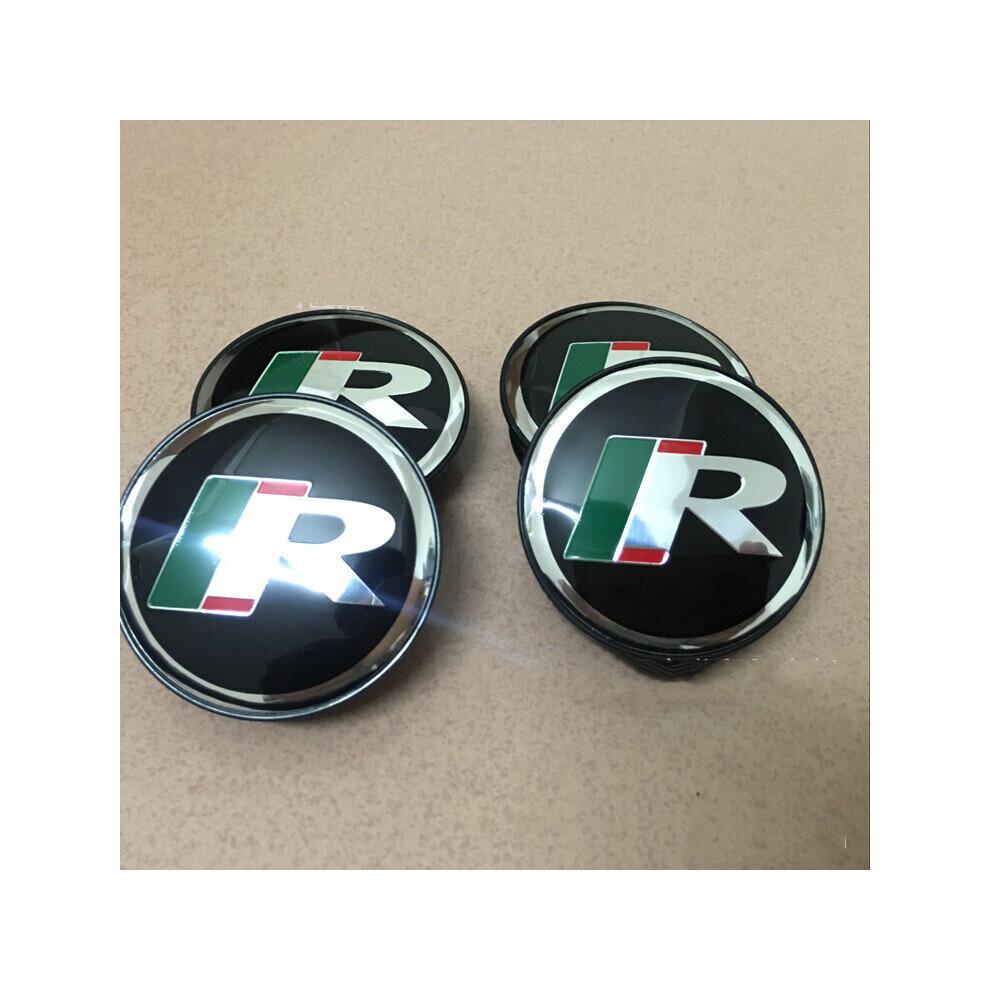 4x Jaguar R Racing Logo 59mm Leichtmetallfelgen-Mittelkappen - Passend für XF, XJ, XJR, XJ6