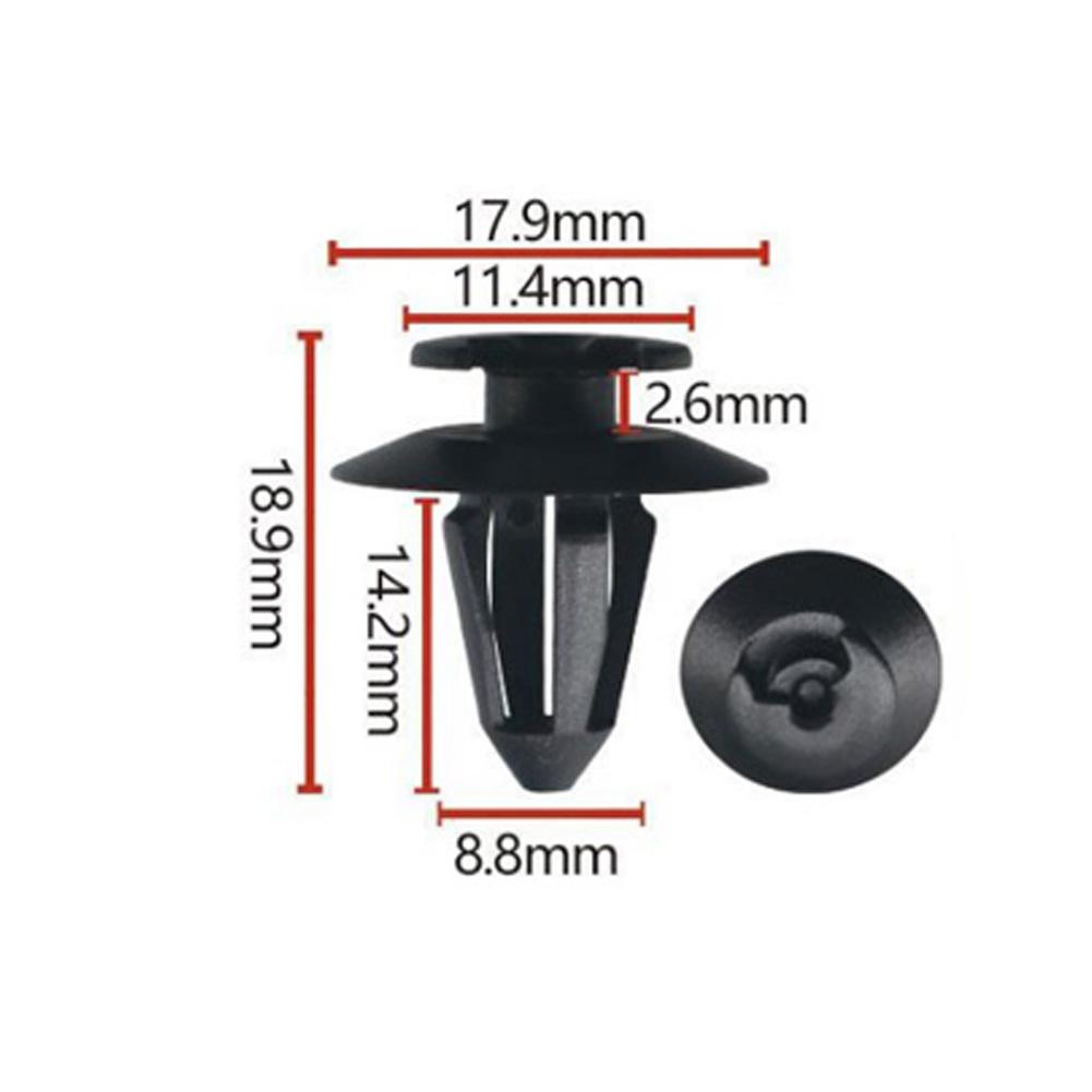 Retainer Clips Car Rear Door Plastic & Metal Trim Clip Set