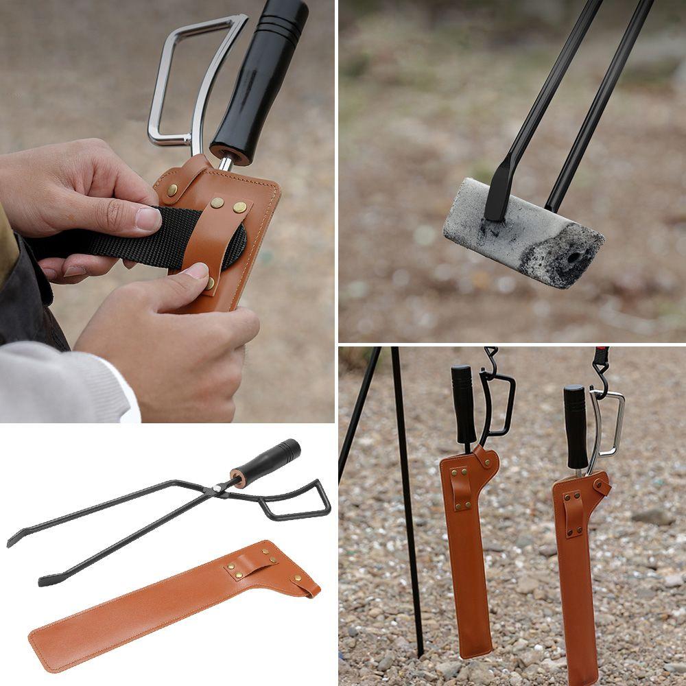 

Picnic Bonfire Stove Camping Charcoal Clip Fire Tongs Anti-Scalding Charcoal Clamp