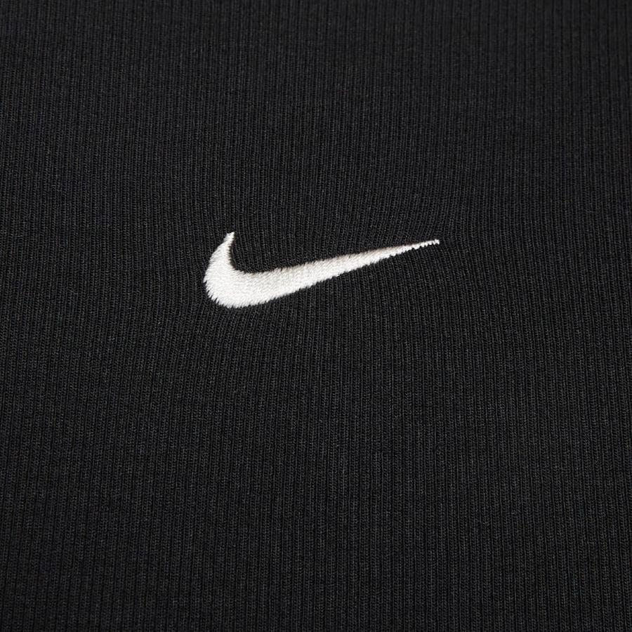 New Nike Logo embroidered Ribbed Cop Top FB8280-010