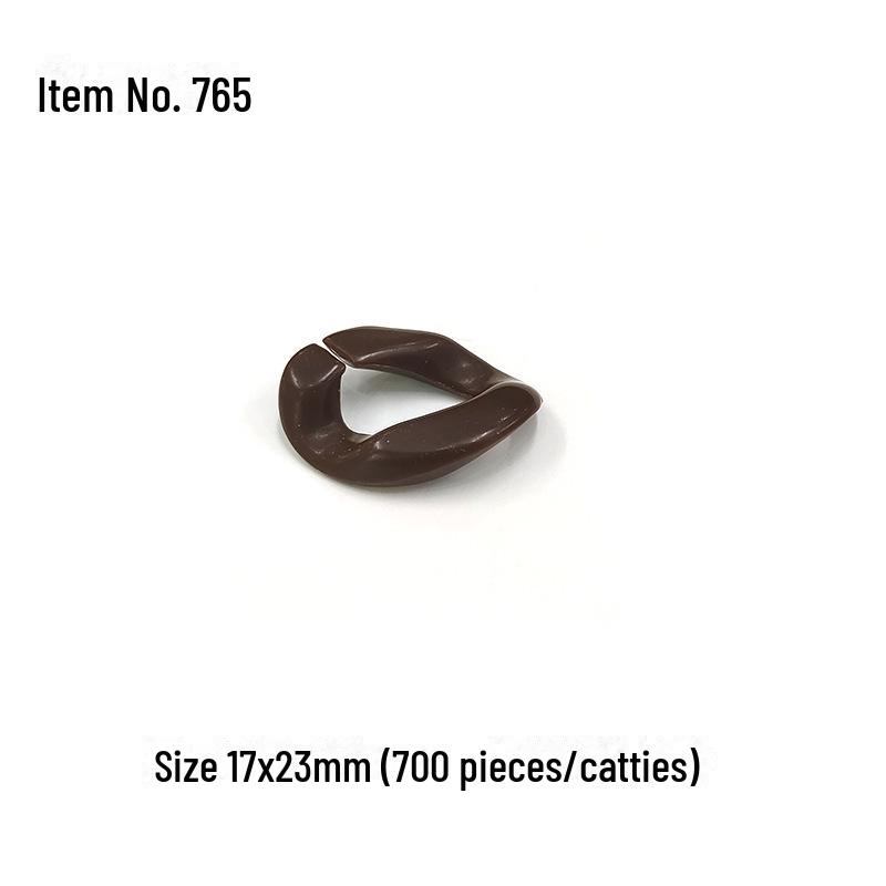 Catena Acrilica 17x23mm Colore Solido Opaco per Gioielli Fai-da-Te e Accessori per Capelli