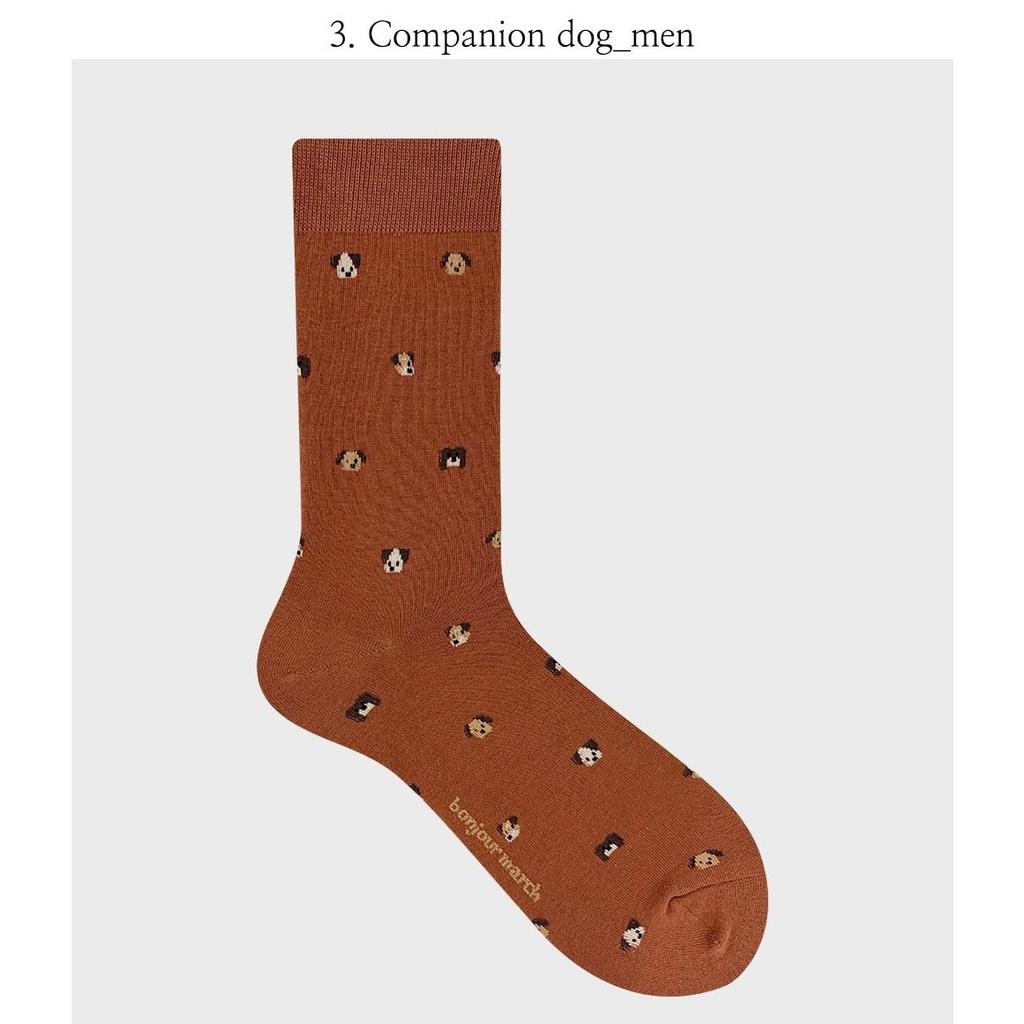 [BonjourMarch] 26SS Men’s Animal Pattern Socks - 3 Pair Set (Gift Packaging Included)